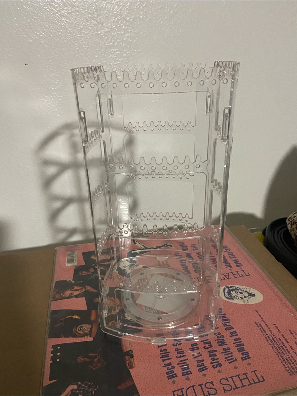 Clear Plastic Rotating Jewelry Organizer - Clear